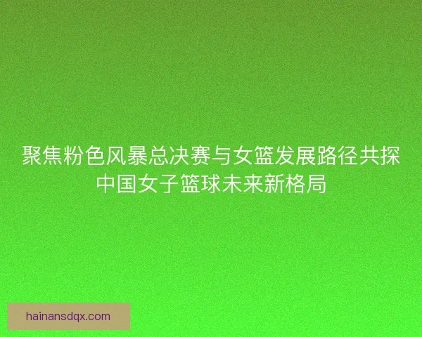 聚焦粉色风暴总决赛与女篮发展路径共探中国女子篮球未来新格局